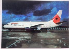 Postcard Boeing B-737-200 British Airways