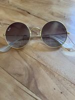 Ray-Ban Sonnenbrille Rund Gold Damen guter Zustand
