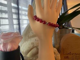 Koralle rot Armketteli 16cm Gummizugband