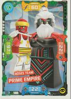 LEGO NINJAGO TRADING CARD SERIE 5 # 122 BOSES TEAM PRIME EMP