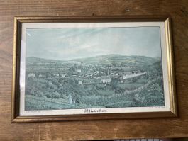 Antikes Bild von der Landschaft von Winterthur