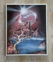 Spray Bild mit Alurahmen 40 x 50 cm