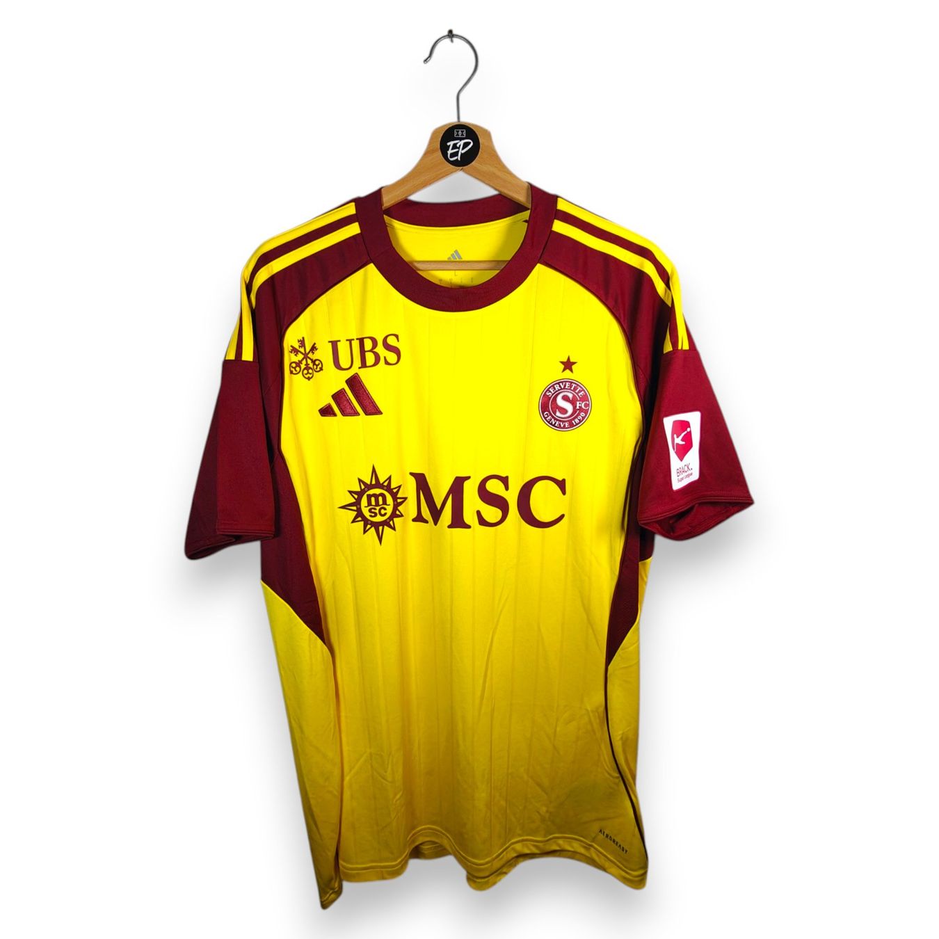 Adidas Canottiere & Pantaloni: Original 2025-26 Servette Third Trikot Ayé – Usato da Martigny venduto da eternalpitch 1