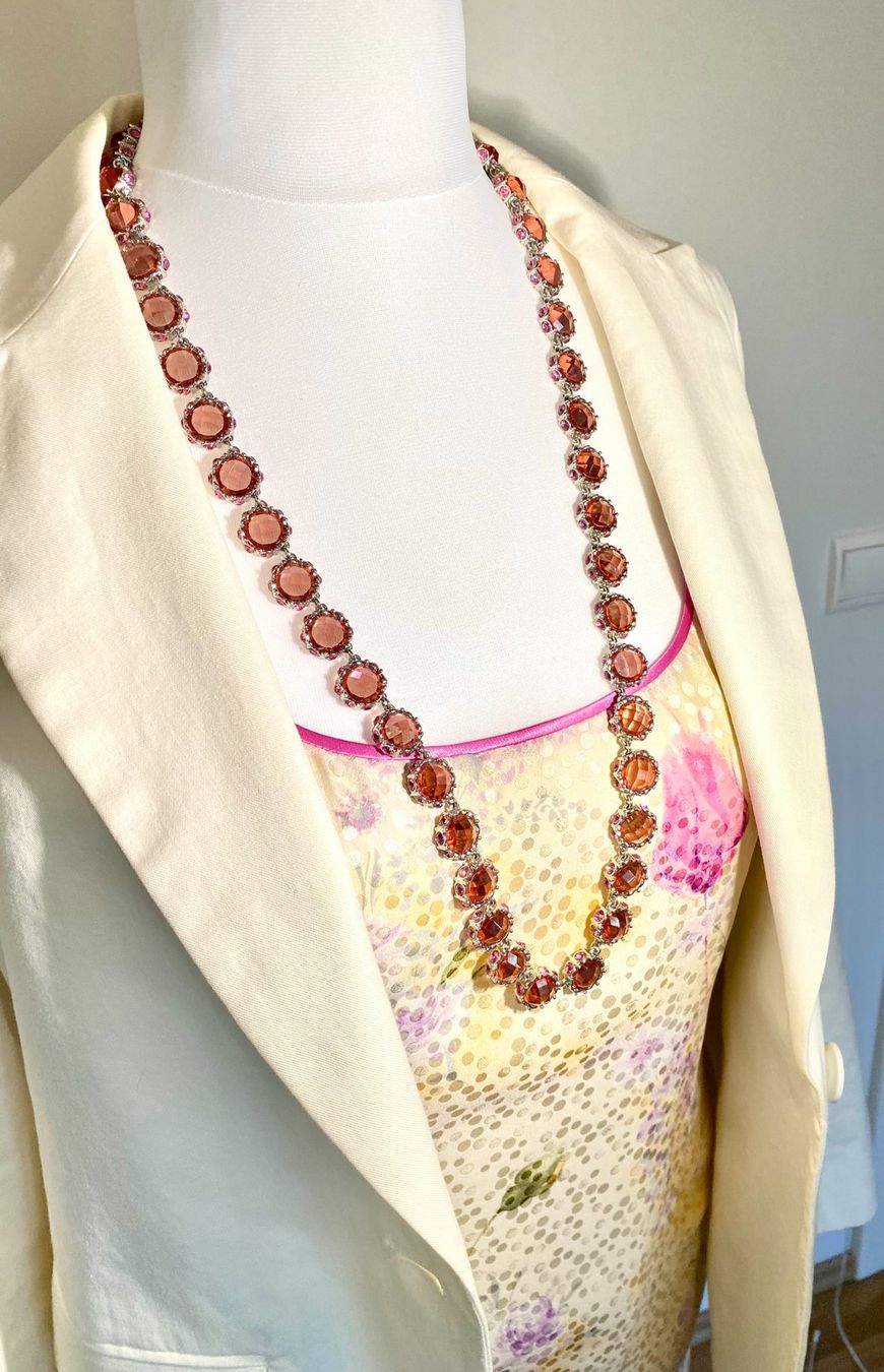 Max Mara Catenine: Max Mara weekend Statement Kette – koralle/rosé, – Usato da Basel venduto da TheElegantEdit 4