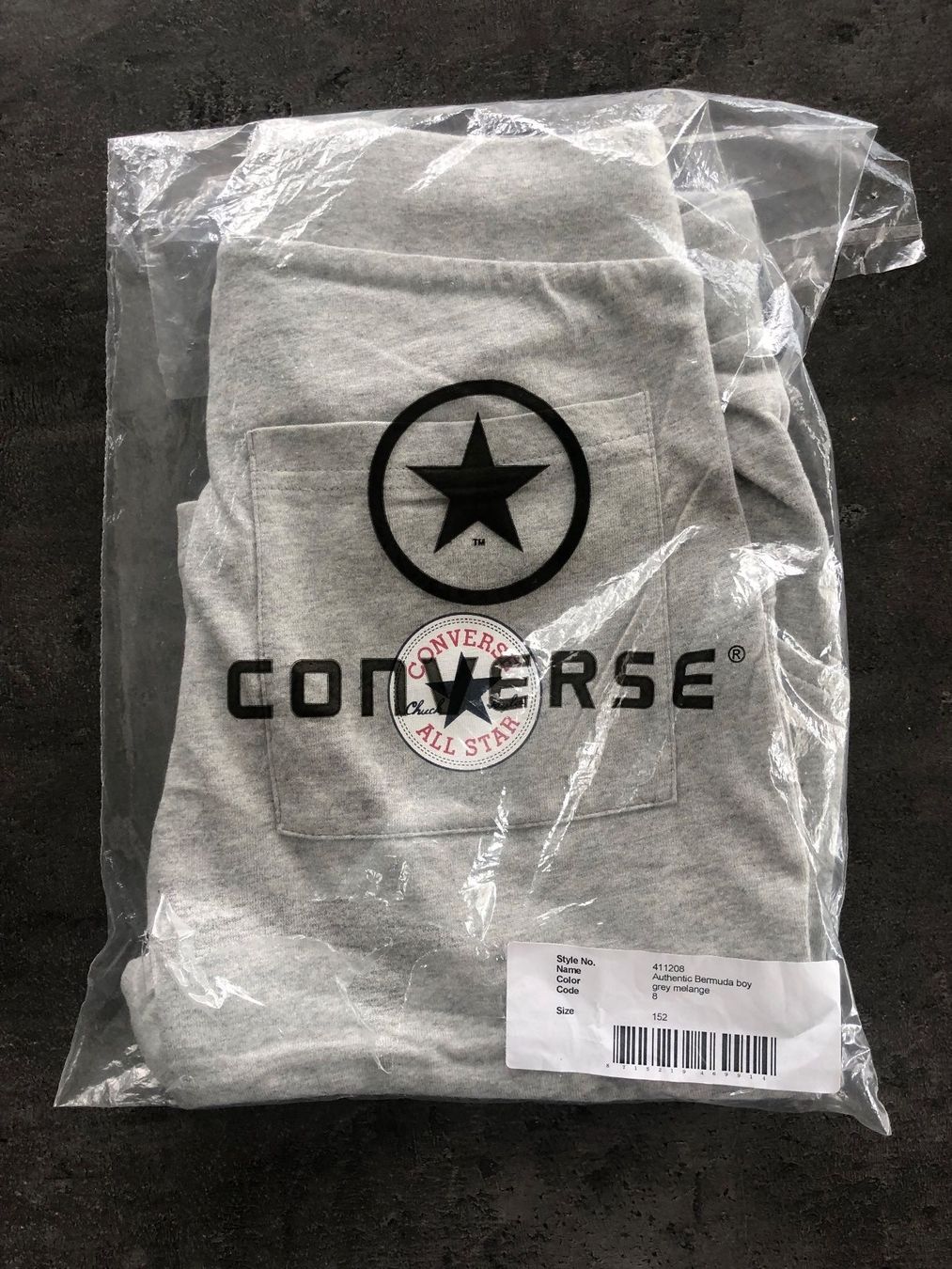 Pantaloni: Converse Shorts Boy, Hellgrau, Gr. 152 – Nuovo e nell'imballaggio originale da Rorbas venduto da binajas 2