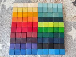 Grimms grosses Mosaik 100 Bauklötze in 20 Farben