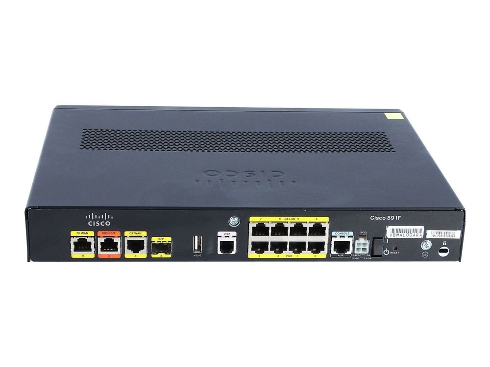 Cisco Managed Ethernet-Router C891F mit 8 Ports 10/100/1000 (Gebraucht ...