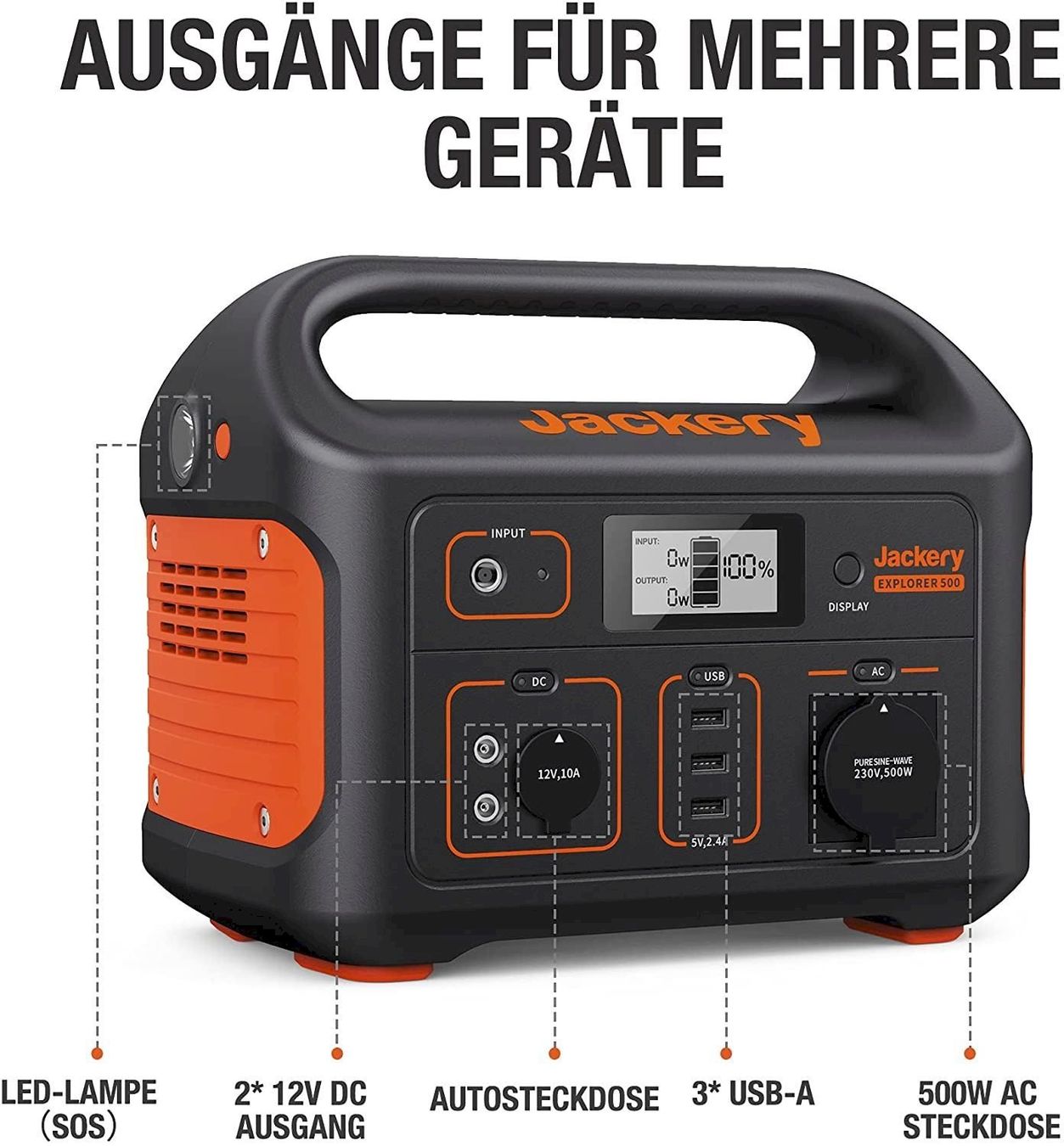 Générateurs de courant: Jackery Explorer 500 Powerstation – Neuf avec emballage d'origine à Bottighofen par zaap 1
