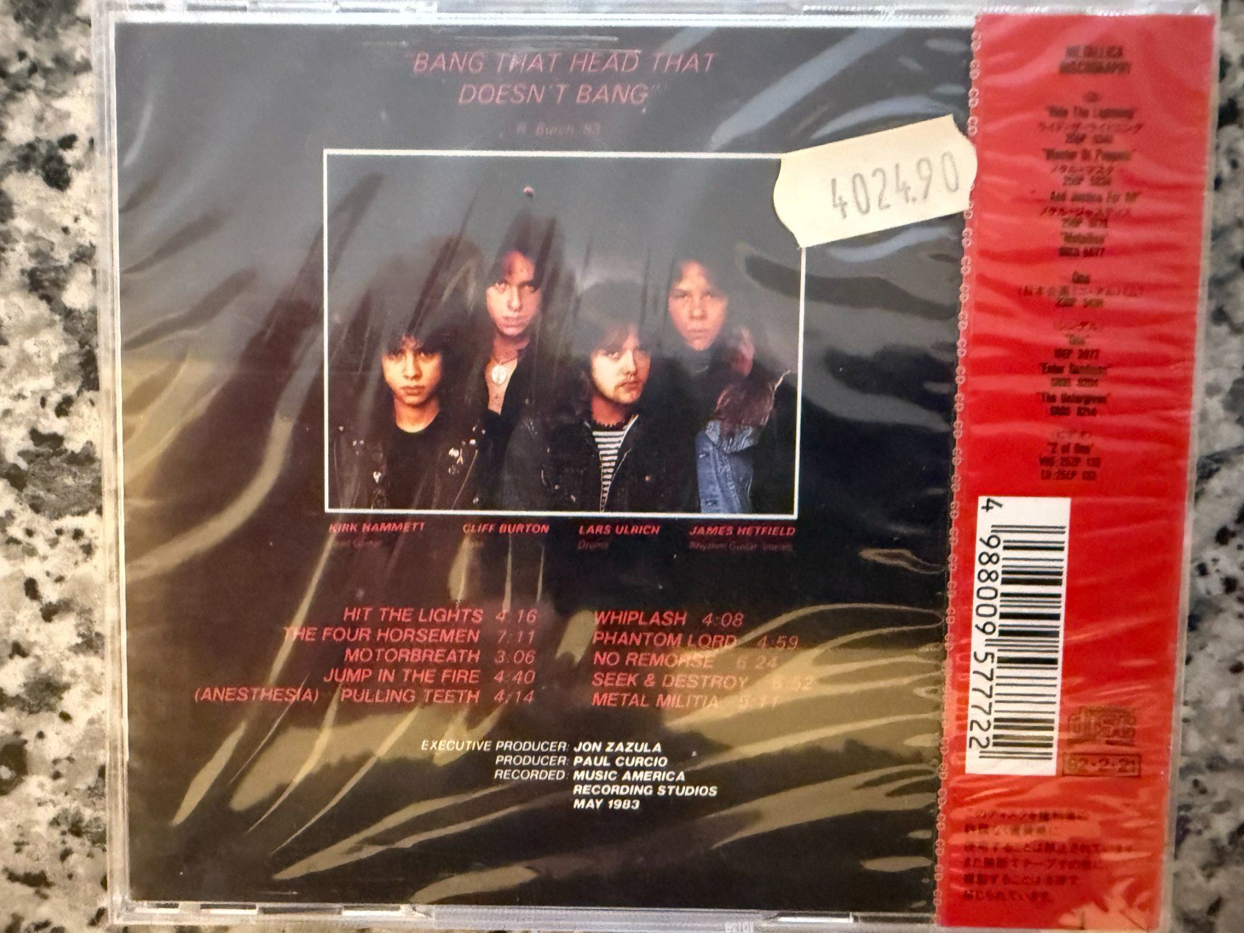 CDs: Metallica – Kill 'Em All [CD JPN 1988] – Neu (gemäss Beschreibung) aus Tamins von Dark-Skull-Vinyl 1