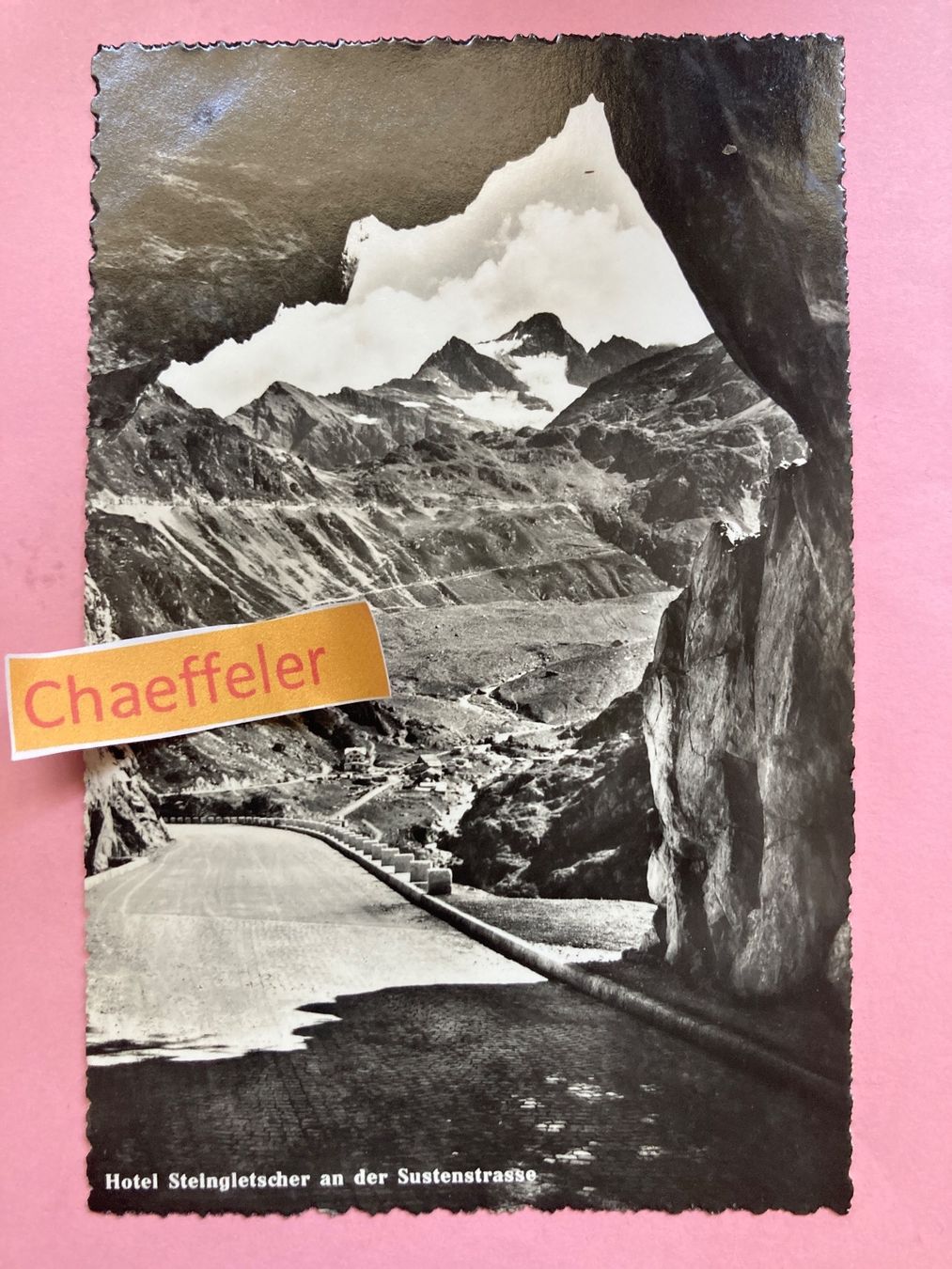 Cartoline postali: 1956 Hotel Steingletscher an der Sustenstrasse. – Usato da Zürich venduto da Chaeffeler