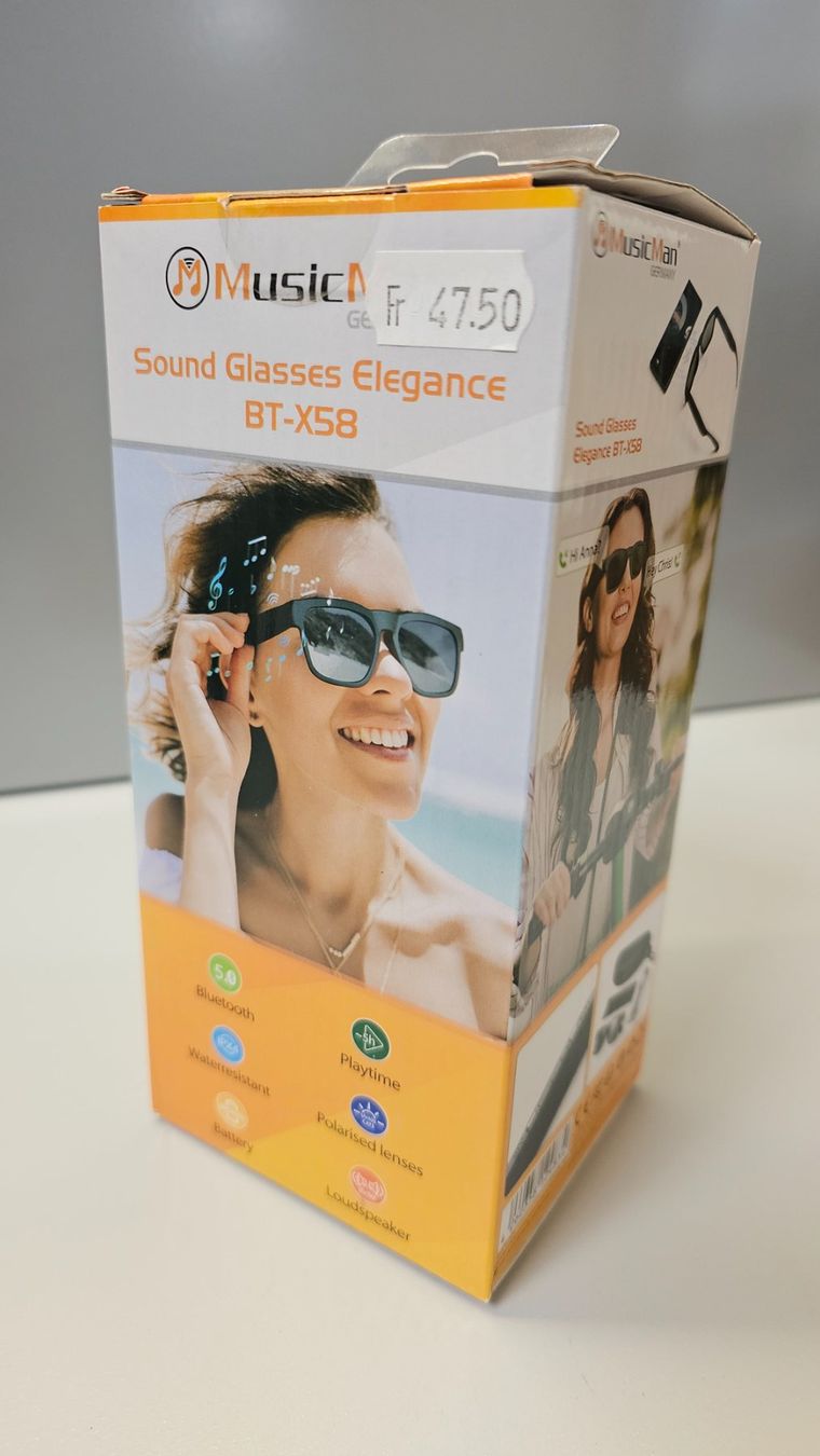 Brillen & Gläser: Sonnenbrille m. Bluetooth Kopfhörer Mikrofon Sprachassistent – Neu und originalverpackt aus Koppigen von Bracher_Mail-House