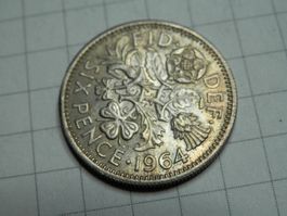 Großbritannien 6 Pence, 1964