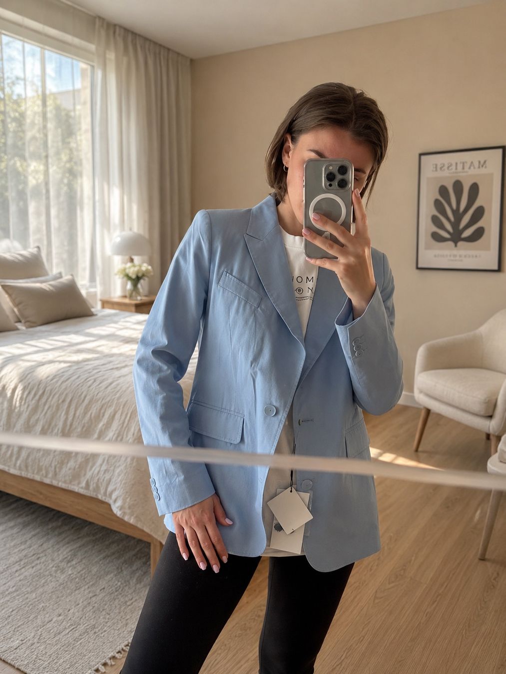 Max Mara Giacche: Weekend Max Mara Cotton Blazer - Pastel Blue - New! – Nuovo e nell'imballaggio originale da Sattel venduto da Zlata1 2