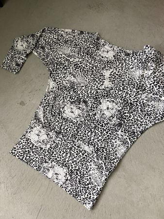 Leopardprint-Shirt mit Stretch – 2000s Vintage, Baumwolle