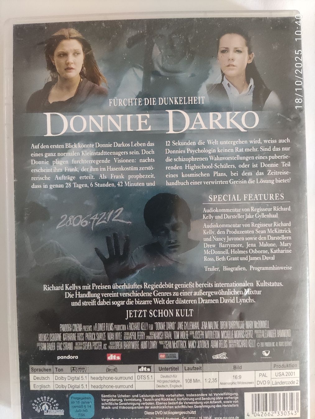 Tutti i DVDs: Donnie Darko – Usato da Basel venduto da Alacant 1