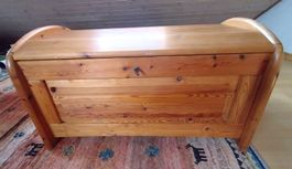 Truhe Holz, WASA, Massiv Landhausstil mit Klappe