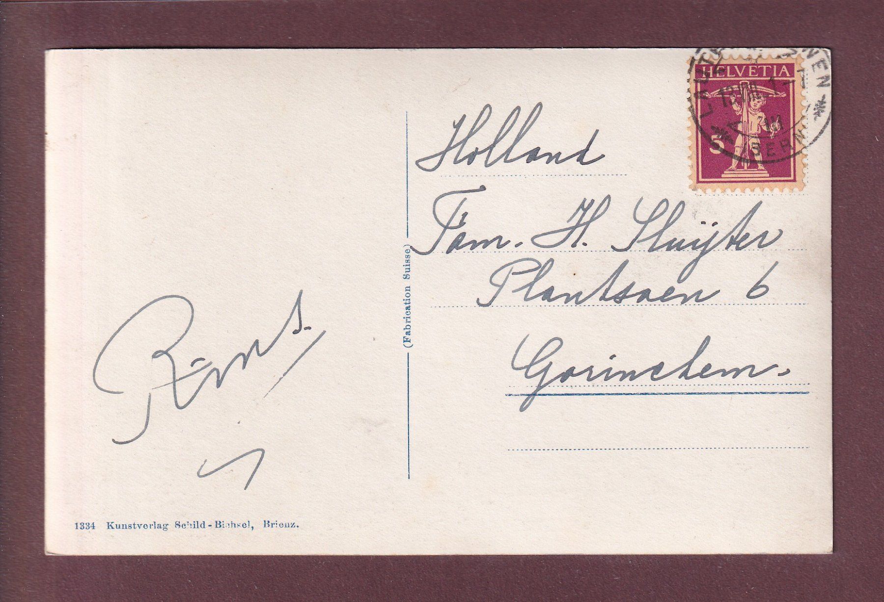Cartoline postali: Jungbauern vor der JUNGFRAU - 1931 – Usato da Pully venduto da nicecards 1