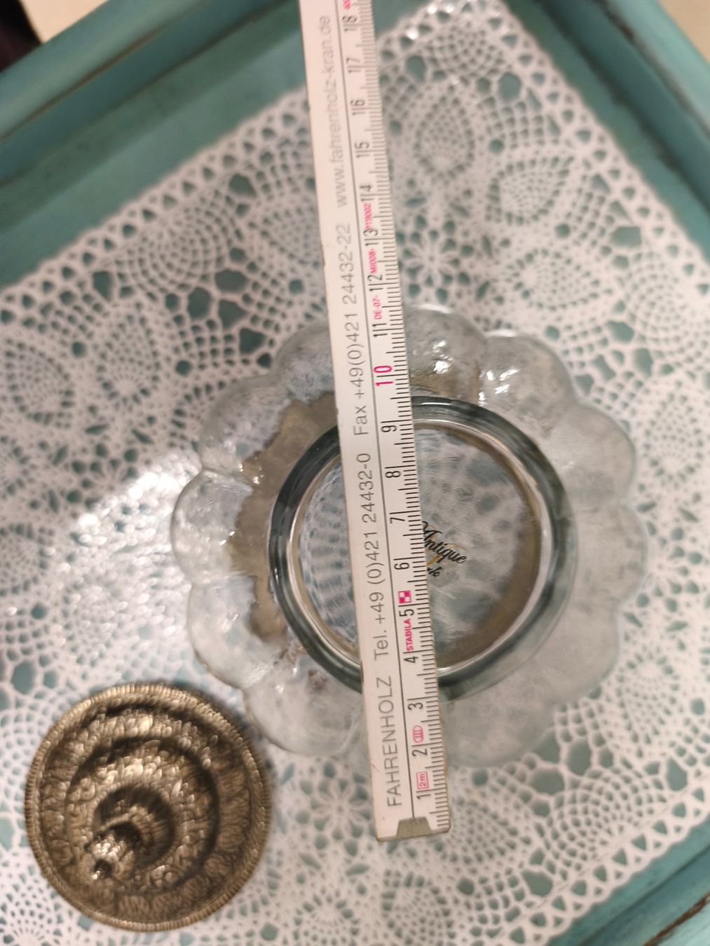 Alle Dekorationen: Glasdose mit Metall Deckel chique antique – Gebraucht aus Zürich von Jul69 5
