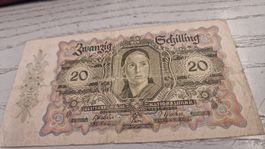 20 Schilling Banknote Österreich guter Zustand