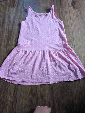 Kinderkleid pink 122/128 herzli H&M Sommerkleid Kleid
