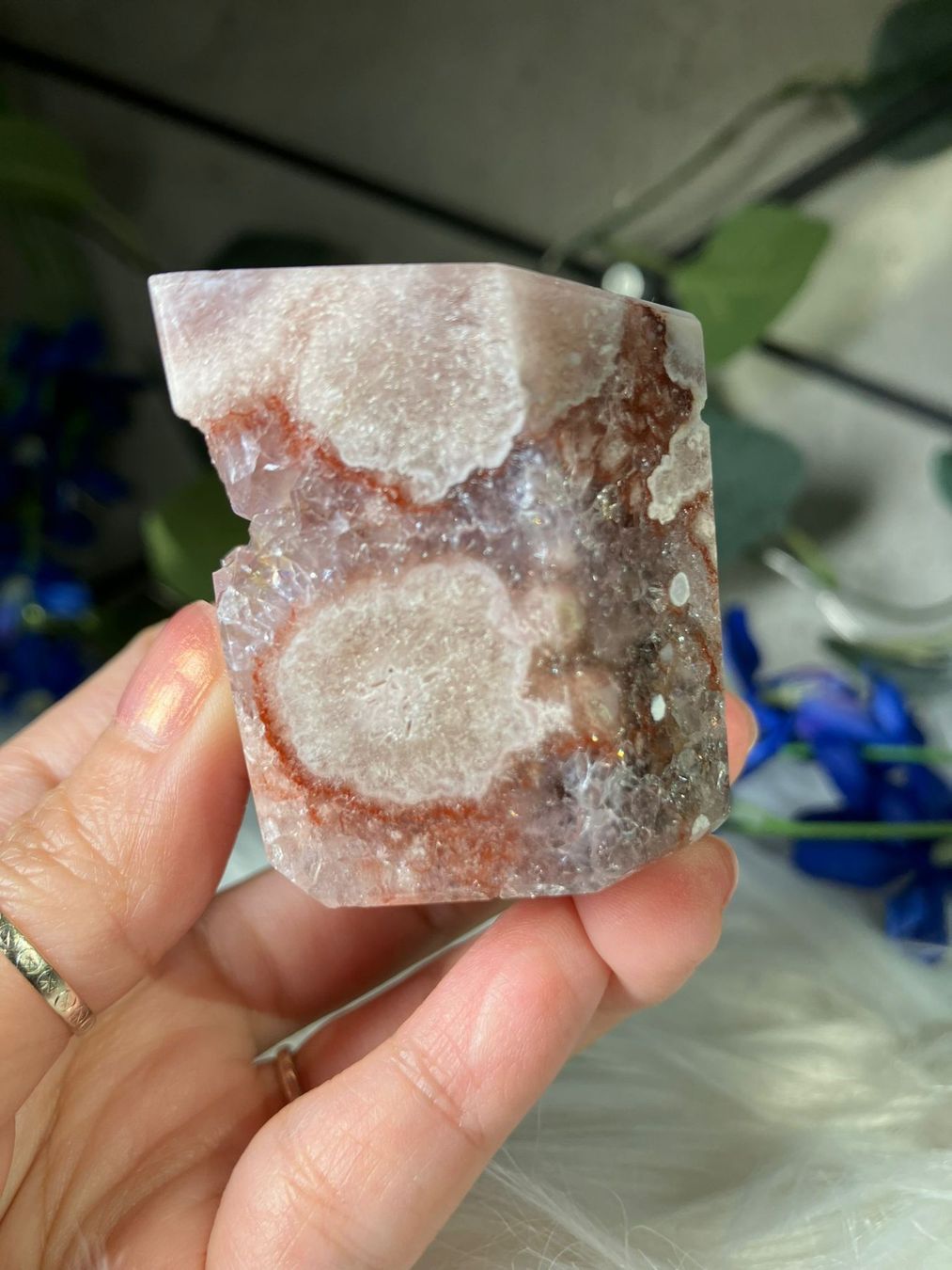 Pietre preziose: Pink Amethyst Flower Achat – Nuovo (secondo la descrizione) da Neuheim venduto da m.hald 2