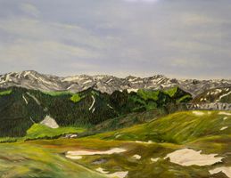 Bündner Bergbild, Schamserberg (Ölgemälde)