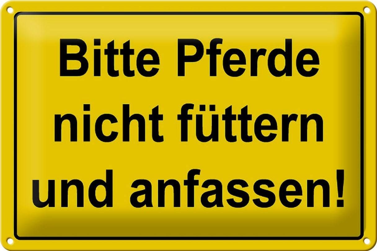 Insegne: Blechschild-BITTE PFERDE NICHT FÜTT/ANFA – Nuovo e nell'imballaggio originale da Rupperswil venduto da big-one-sale