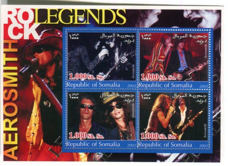 Alle Briefmarken: Block "Aerosmith". Somalia. – Neu und originalverpackt aus Basel von Butsch5