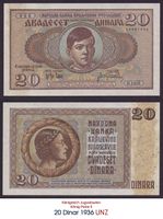 20 Dinar 1936 UNZ