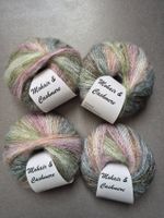 4 x 25 Gramm Mohair Cashmere Wolle Nylon