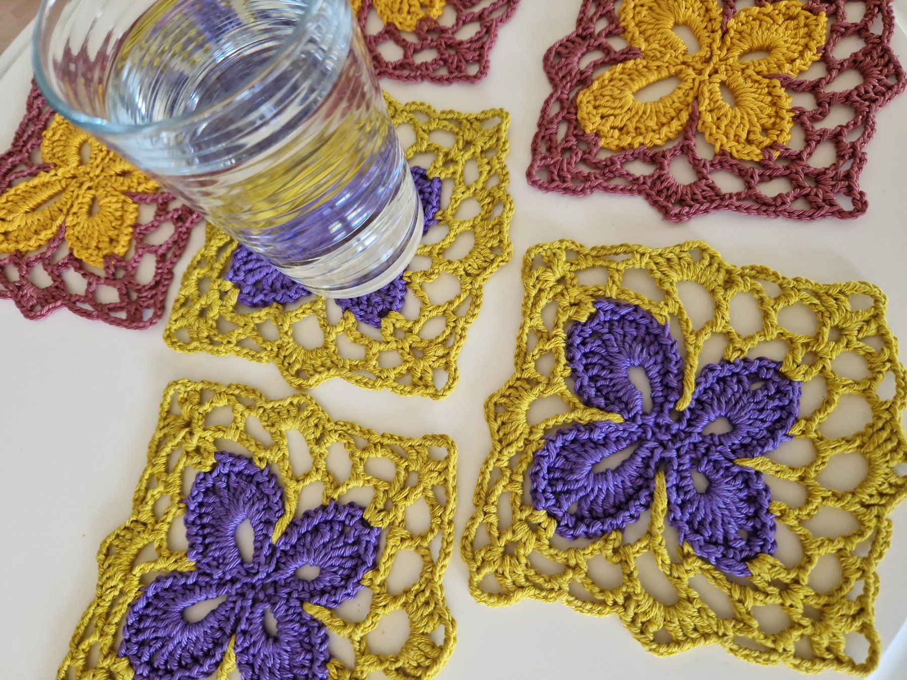 Tutte le decorazioni: 6 handgemachte Untersetzer Coaster Glas Butterfly Deko – Nuovo (secondo la descrizione) da Neuhausen am Rheinfall venduto da Alchimista 2