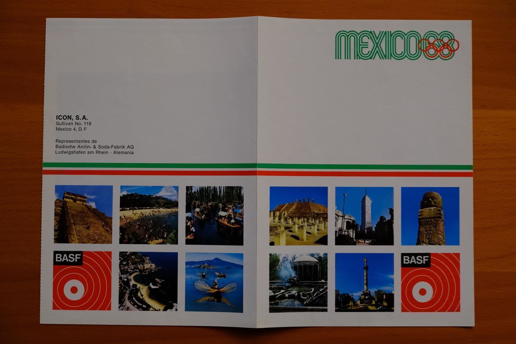 Alle Briefmarken: Folder Mexico Olympia 1968 (BASF) – Gebraucht aus Baar von Asmara111
