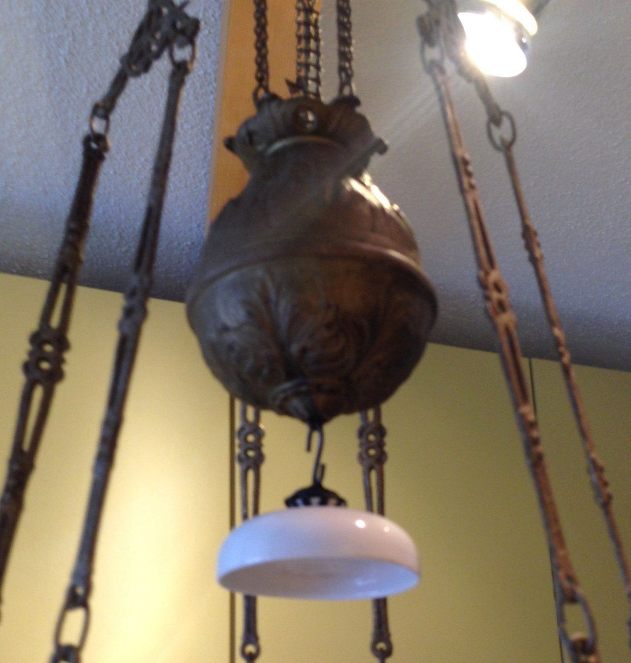 Lampes: Jugendstil Petrollampe mit Zug – D'occasion à Eschenbach par Alicekunst 7