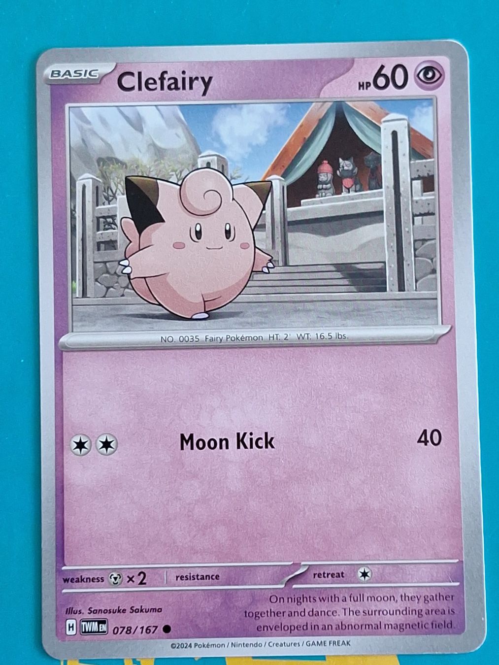 Pokémon Carte collezionabili: Clefairy Piepi - Twilight Masquerade Pokemon - #7.2 – Usato da Altstätten SG venduto da GGsGameshop