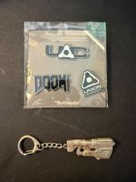 seltenes Doom Promo Pin Badge Set + Schlüsselanhänger