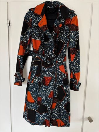 BURBERRY PRORSUM Trenchcoat m. Ledereinfassung IT38 34