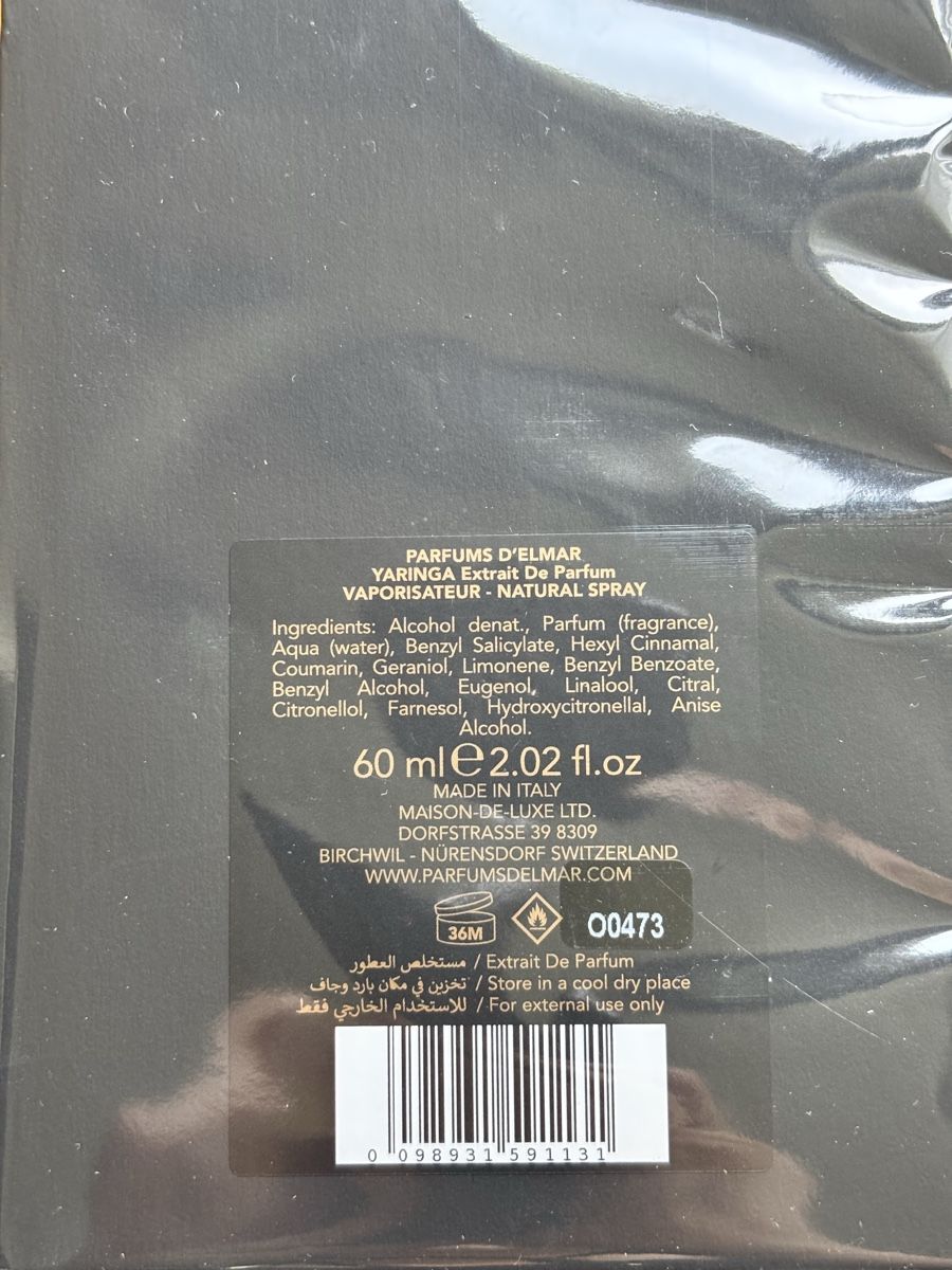Profumi & Eau de Toilette: Yaringa Parfums d'Elmar Extrait de Parfum 60ml NEU – Nuovo e nell'imballaggio originale da Zürich venduto da Thetimtam 2