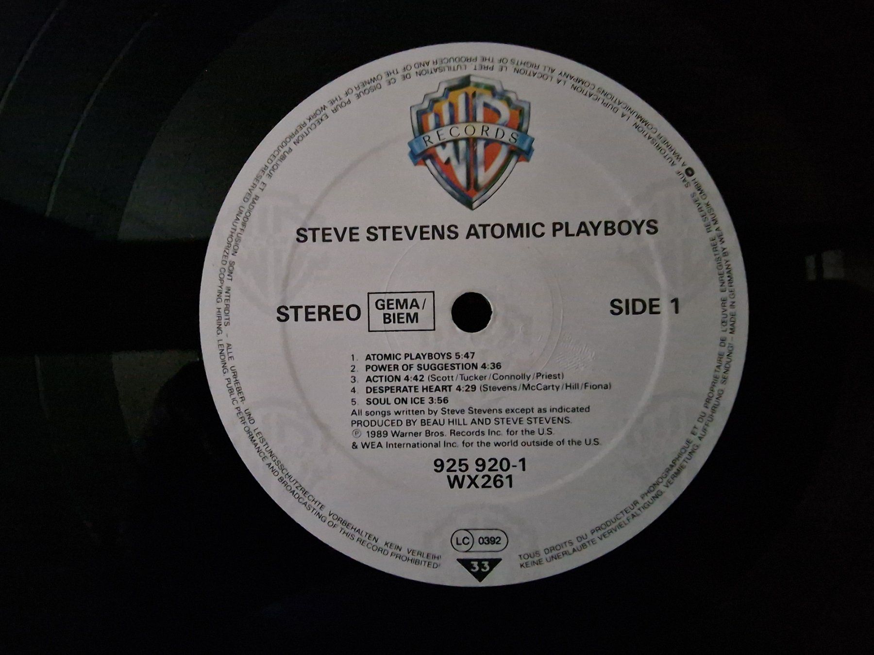 Dischi in vinile: Steve Stevens LP – Atomic Playboys – Usato da Root venduto da atelier22 2