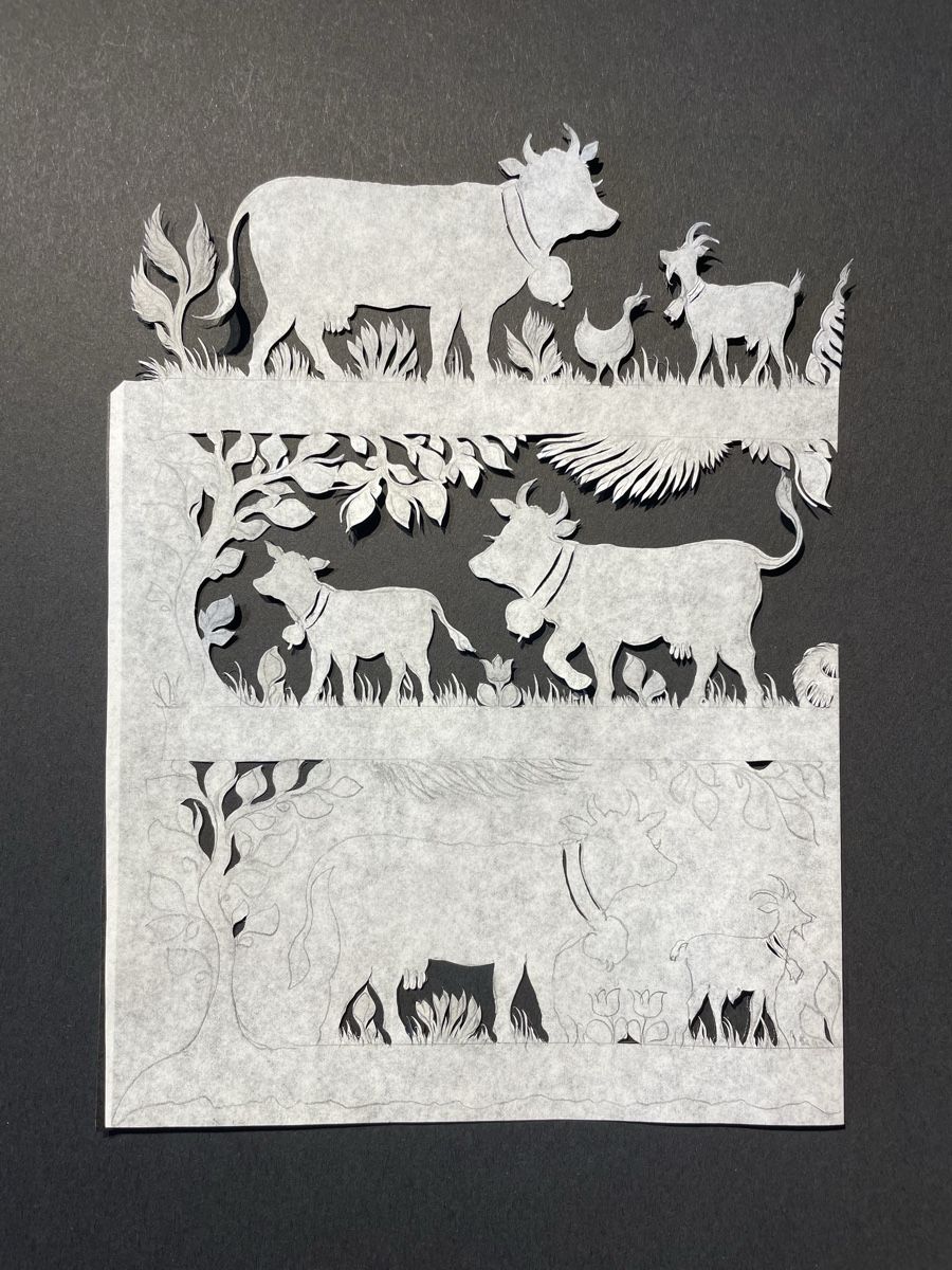 Grafica & Litografie: Scherenschnitt von Anita Buri – Nuovo (secondo la descrizione) da Konolfingen venduto da Bern-75 8
