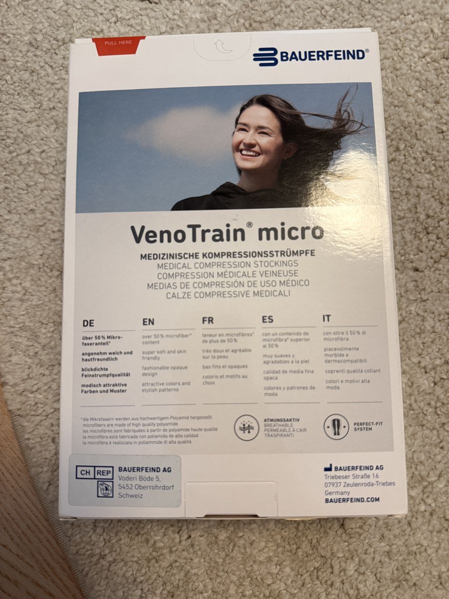 Calze & Collant: Bauerfeind VenoTrain Micro Kompressionsstrümpfe, Gr. L – Nuovo e nell'imballaggio originale da Winkel venduto da Hafula 1