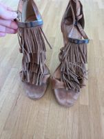 Shoestock Suede Fringe Heels Size 37 sandals