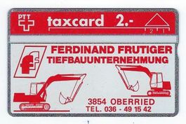 Taxcard Ferdinand Frutiger Bauunternehmung ungebraucht