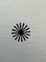 Perlenfischer Gummistempel Sonne Rosette / Strahlen – Muster