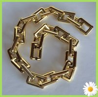 SUPERSCHÖNE TASCHENKETTE 79CM KUNSTSTOFF LEICHT GOLDFARBEN