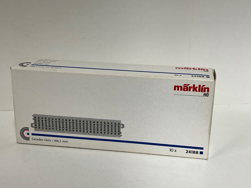 Märklin 24188 H0 C Gleis Gerades Gleis • 188,3 mm (Neu und ...