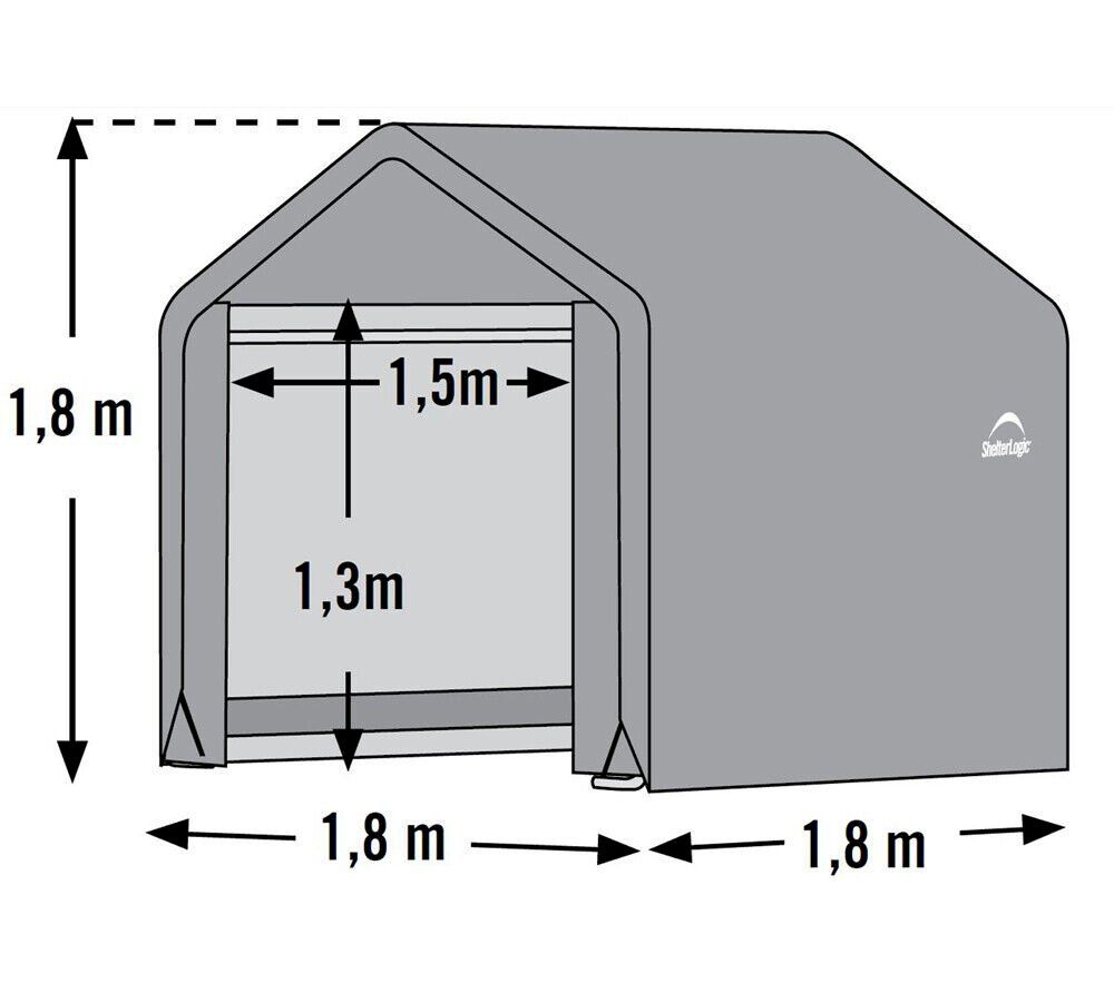Casette da giardino & serre: ShelterLogic Folien-Gewächshaus Grau – Nuovo e nell'imballaggio originale da Bottighofen venduto da zaap 6