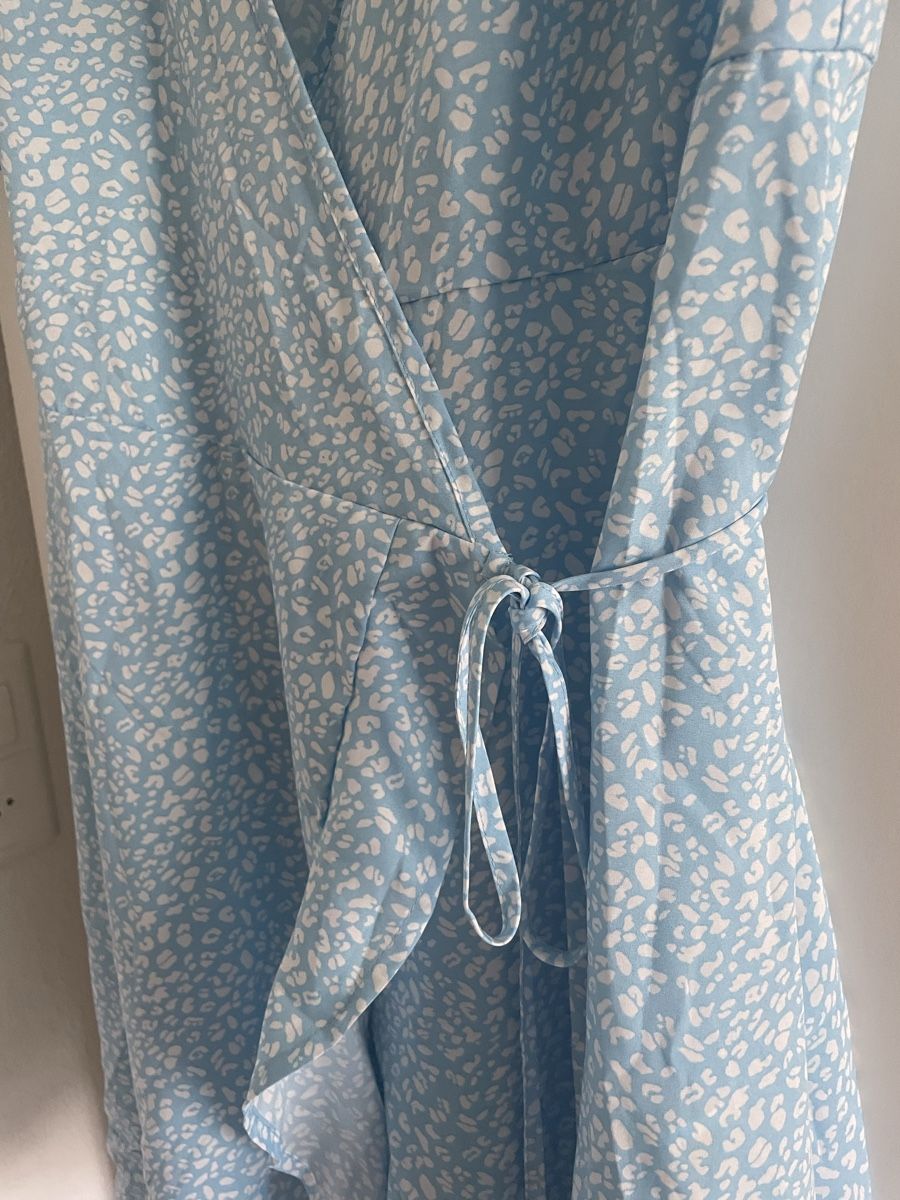 Shein Vestiti: Sommerwickelkleid Gr. L/XL Blau mit Muster – Nuovo (secondo la descrizione) da HORGEN venduto da paris007 8