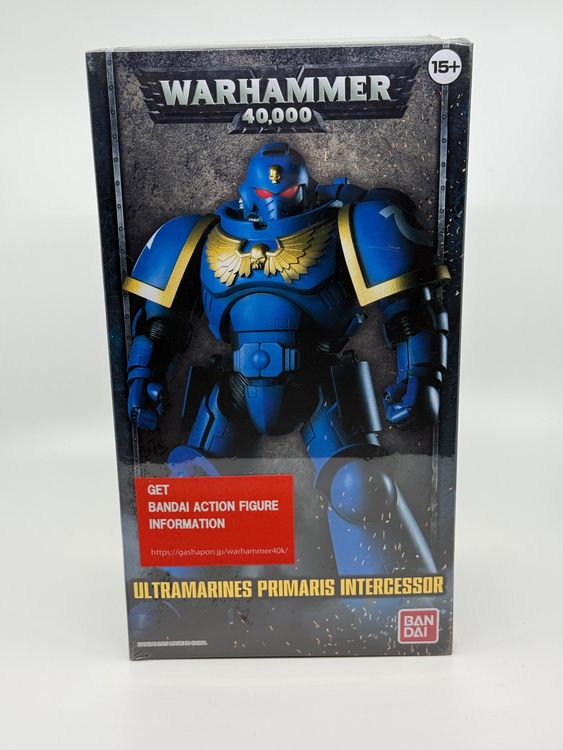 Bandai Statuette: Space Marine Bandai Warhammer 40K Intercessor Ultramarines – Nuovo e nell'imballaggio originale da Riehen venduto da Lykaon