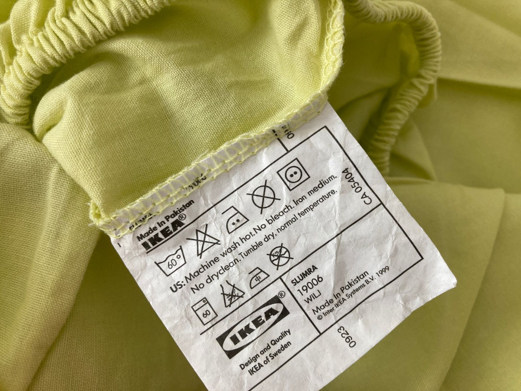 Ikea Biancheria da letto: Drap IKEA SLUMRA vert clair – Usato da Biel/Bienne venduto da almercaa