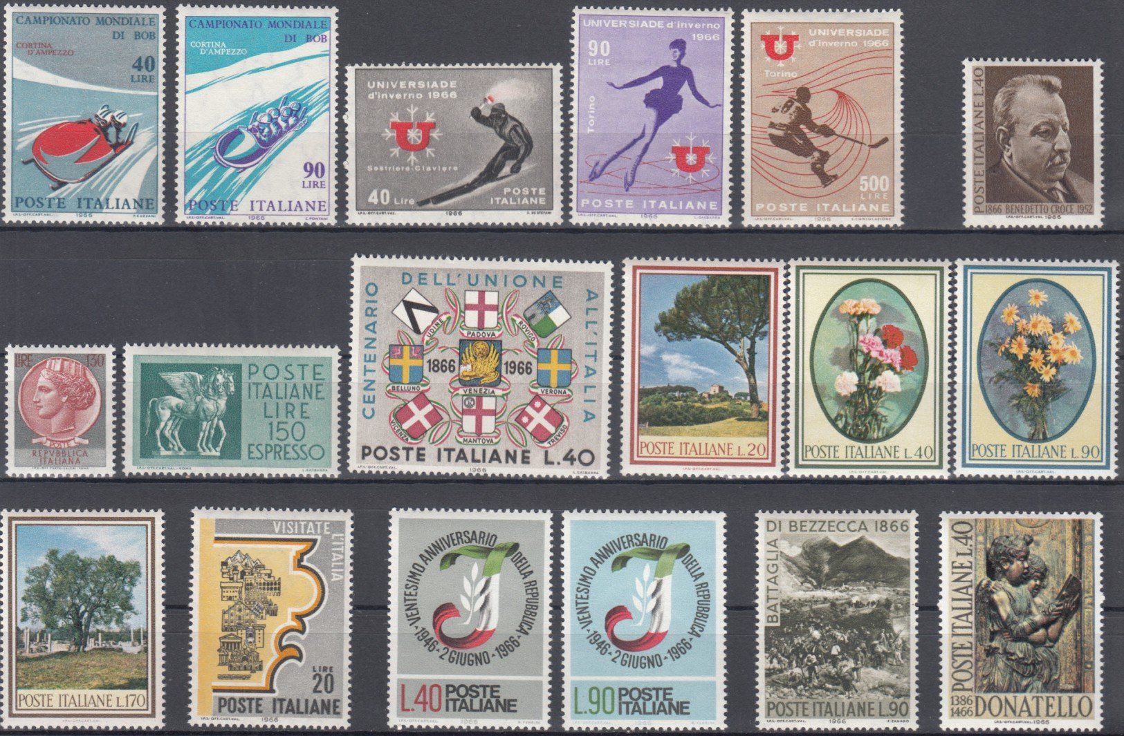 Alle Briefmarken: Italien 1966 postfrisch – Gebraucht aus Bürglen TG von StampGraf 1